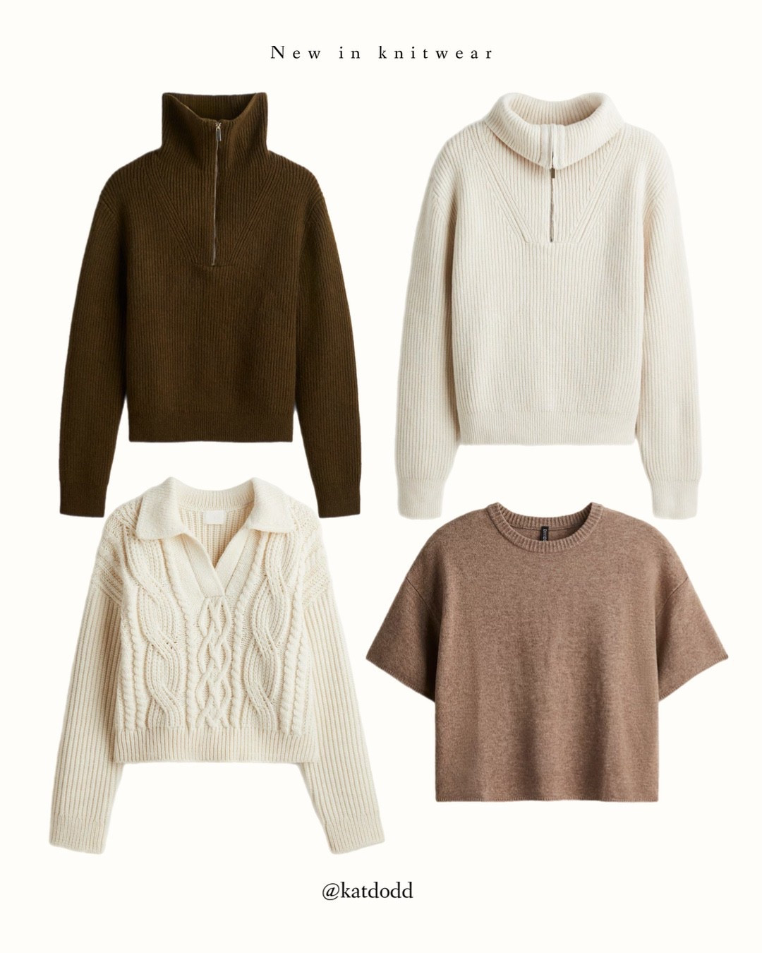 New in H&M knitwear 🤍 love the knitted t shirt how lovely!!!


New arrival H&M knitwear knitted zip up jumper knitted t shirt cable knit jumper 

#LTKautumn #LTKuk #LTKwinter