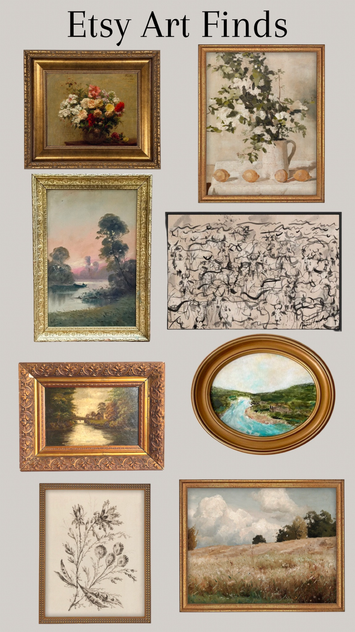 Etsy art finds. Vintage oil painting, framed art 

#LTKhome #LTKstyletip #LTKFind