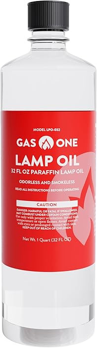 Gas One Liquid Paraffin Lamp Oil – 32oz - 1 qt. Clear Oil Lamp – Multifunctional Lamp Oil Smo... | Amazon (US)