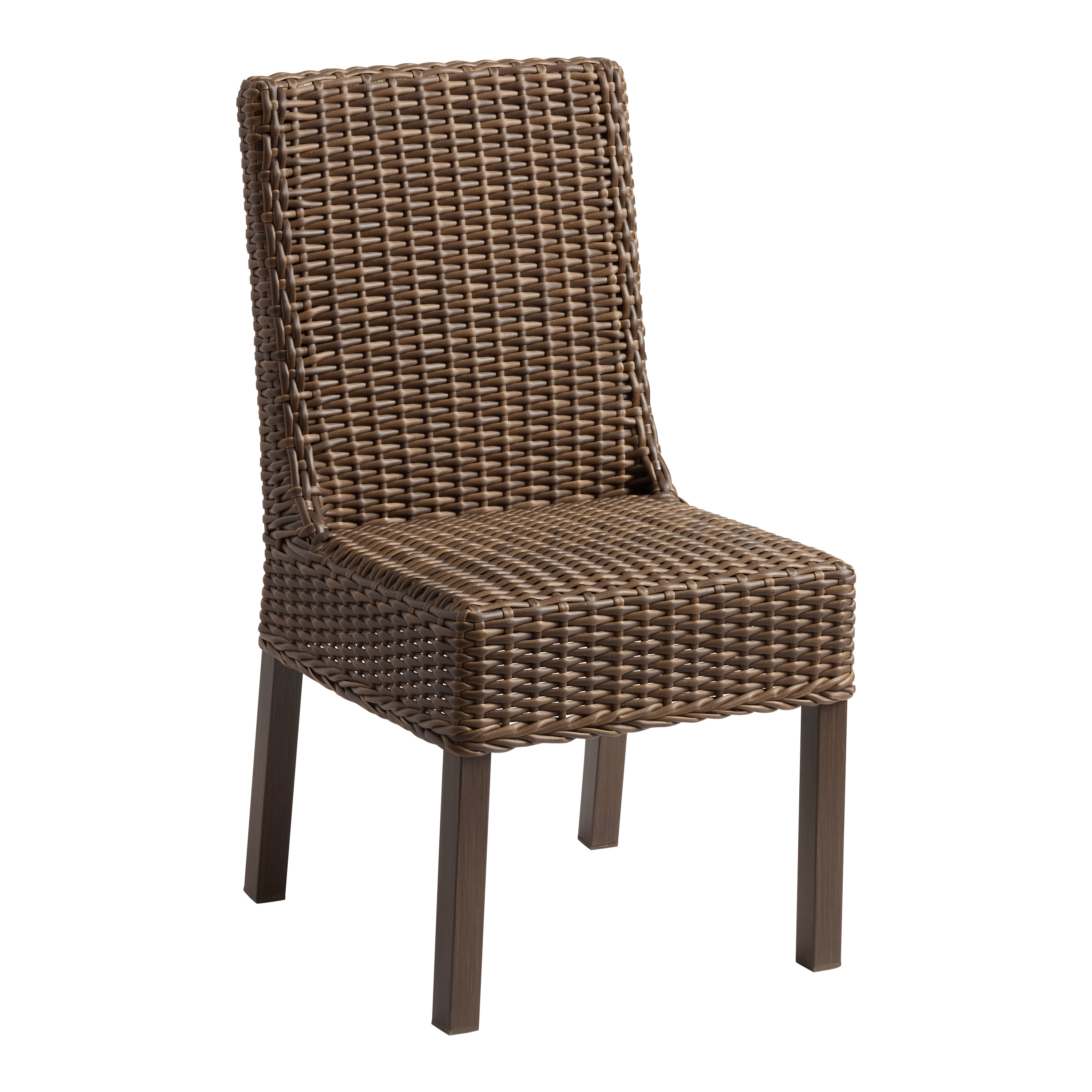 Sardinia Brown All Weather Wicker Outdoor Dining Chair Set of 2 - World Market | World Market