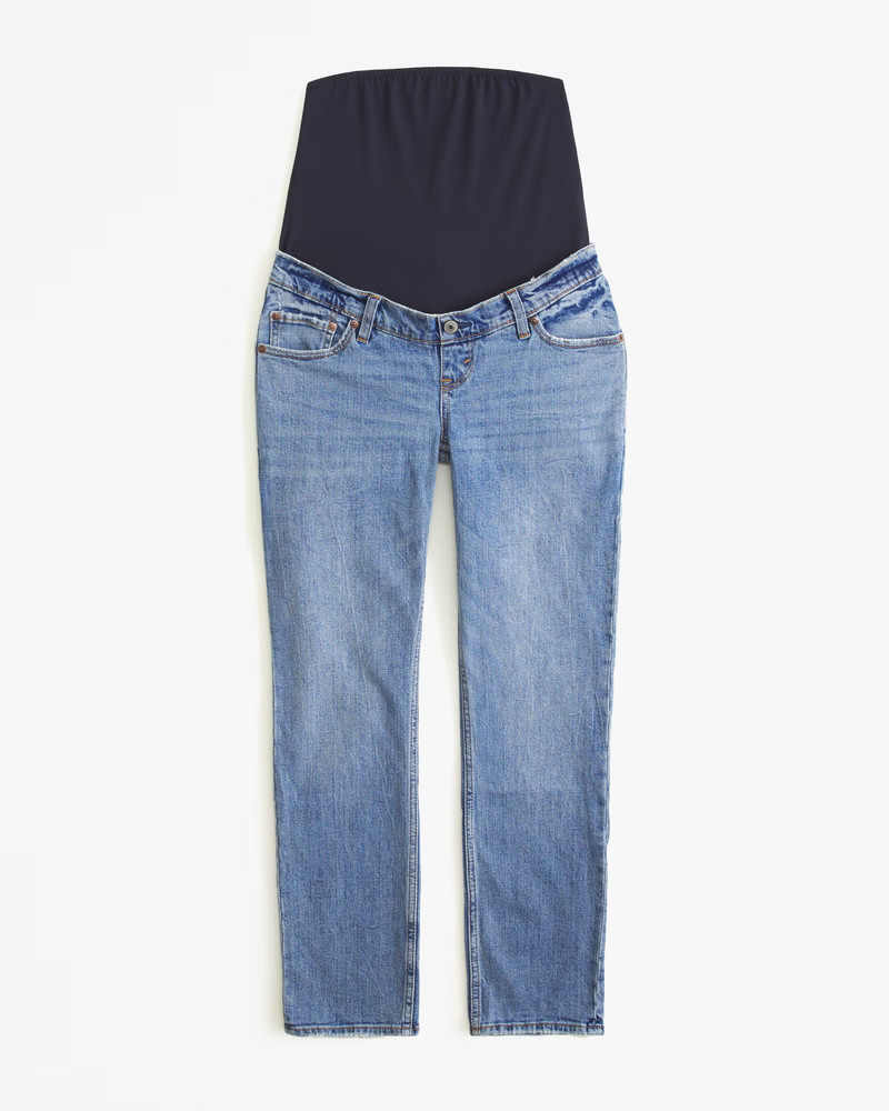 Women's Maternity Ankle Straight Jean | Women's Bottoms | Abercrombie.com | Abercrombie & Fitch (US)