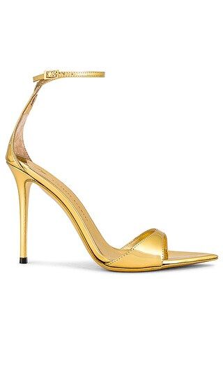 Ankle Strap Heel in Gold | Revolve Clothing (Global)