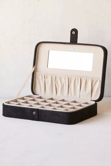 Mele & Co. Maria Large Flocked Jewelry Box | Urban Outfitters (US and RoW)