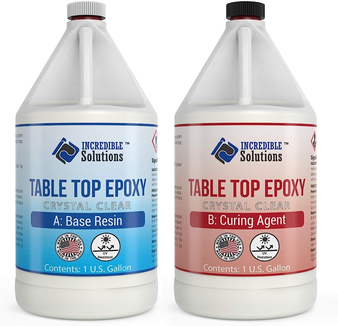 Table Top & Bar Top Epoxy Resin, Ultra Clear UV Resistant Finish, 1-Gallon Kit, Self Leveling, Pe... | Amazon (US)