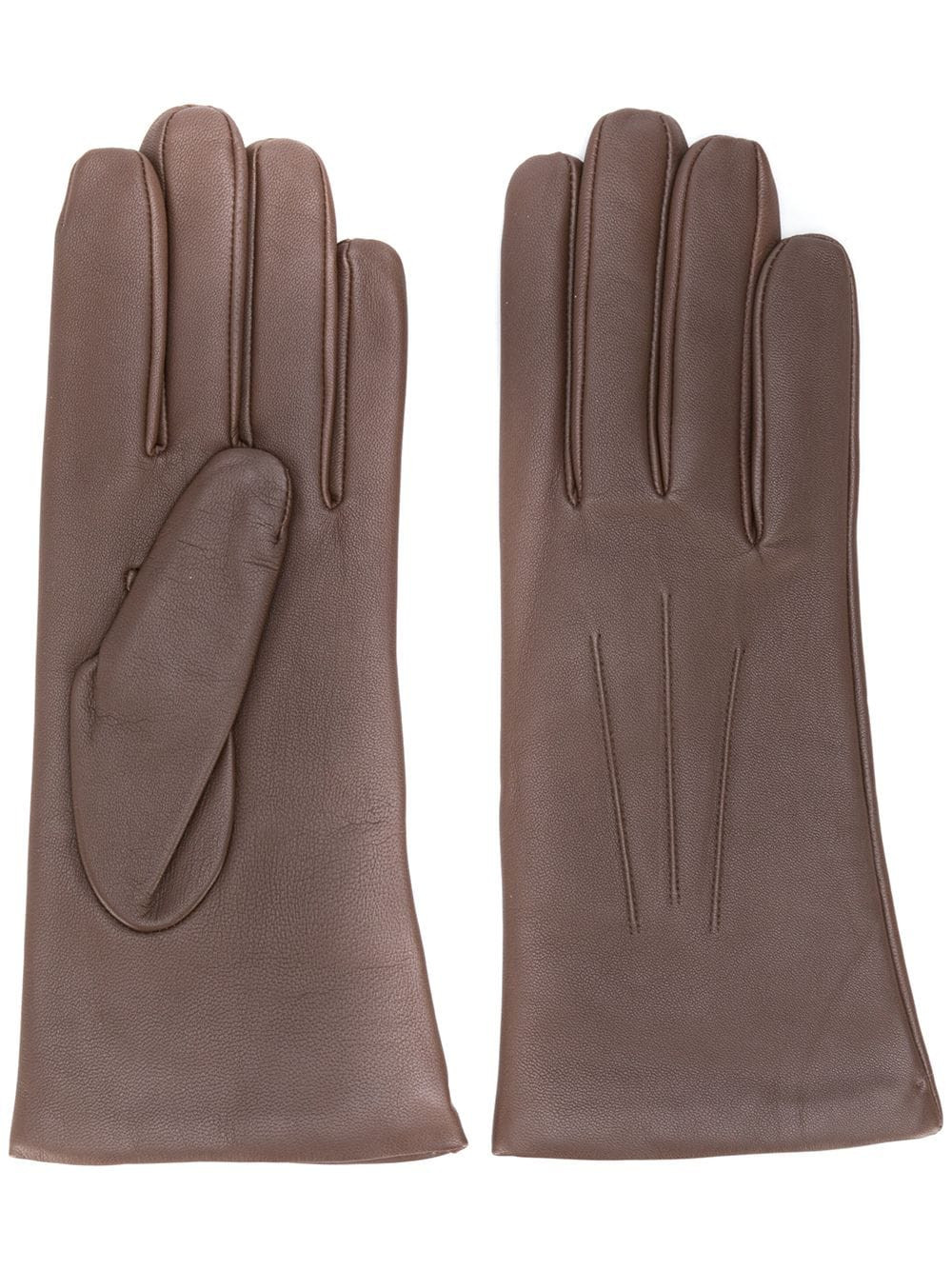 N.Peal short leather gloves - Brown | Farfetch Global