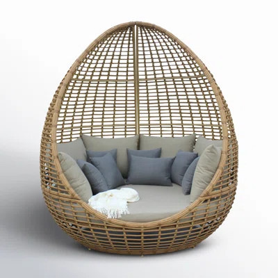 Zaire 69" Wide Outdoor Patio Daybed with Cushions | Wayfair North America