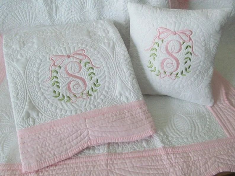Monogrammed Baby Quilt | Etsy (US)