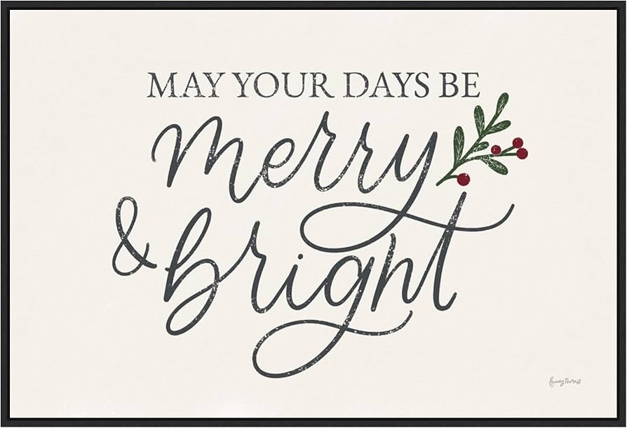 Amanti Art Framed Canvas Wall Art Print (33x23) Vintage Christmas V by Becky Thorns Float Framed ... | Amazon (US)