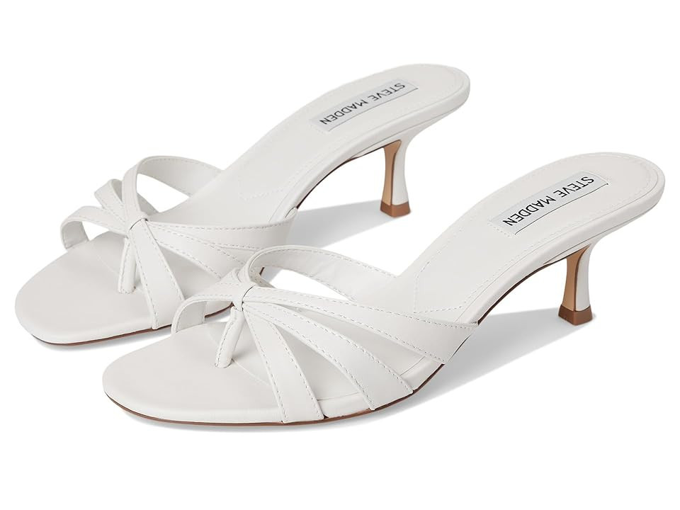 Steve Madden Cary Women's Sandals White Leather : 6.5 M, Leather/Rubber | Zappos