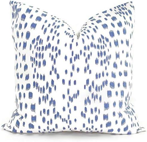 Flowershave357 Brunschwig Fils Les Touches Cadet Blue and White Decorative Pillow Cover 18x18 Eur... | Amazon (US)