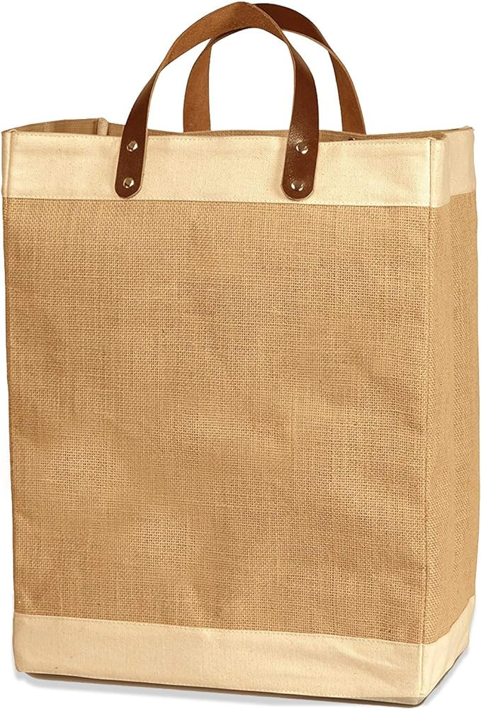 EXULTIMATE Grocery Tote Bag with Interior Pocket      
 Polyester  

 Polyester Coated Jute | Amazon (US)