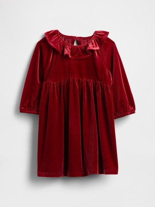 Baby & Toddler Velour Ruffle Collar Dress | Gap (US)