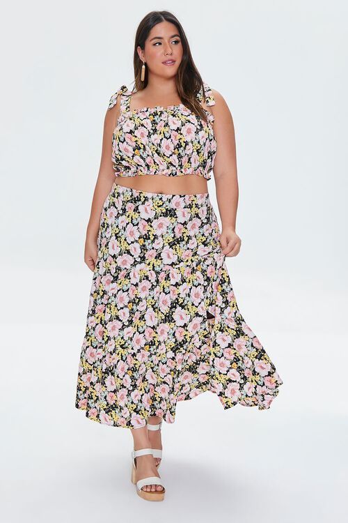 Plus Size Floral Print Crop Top & Skirt Set | Forever 21 (US)