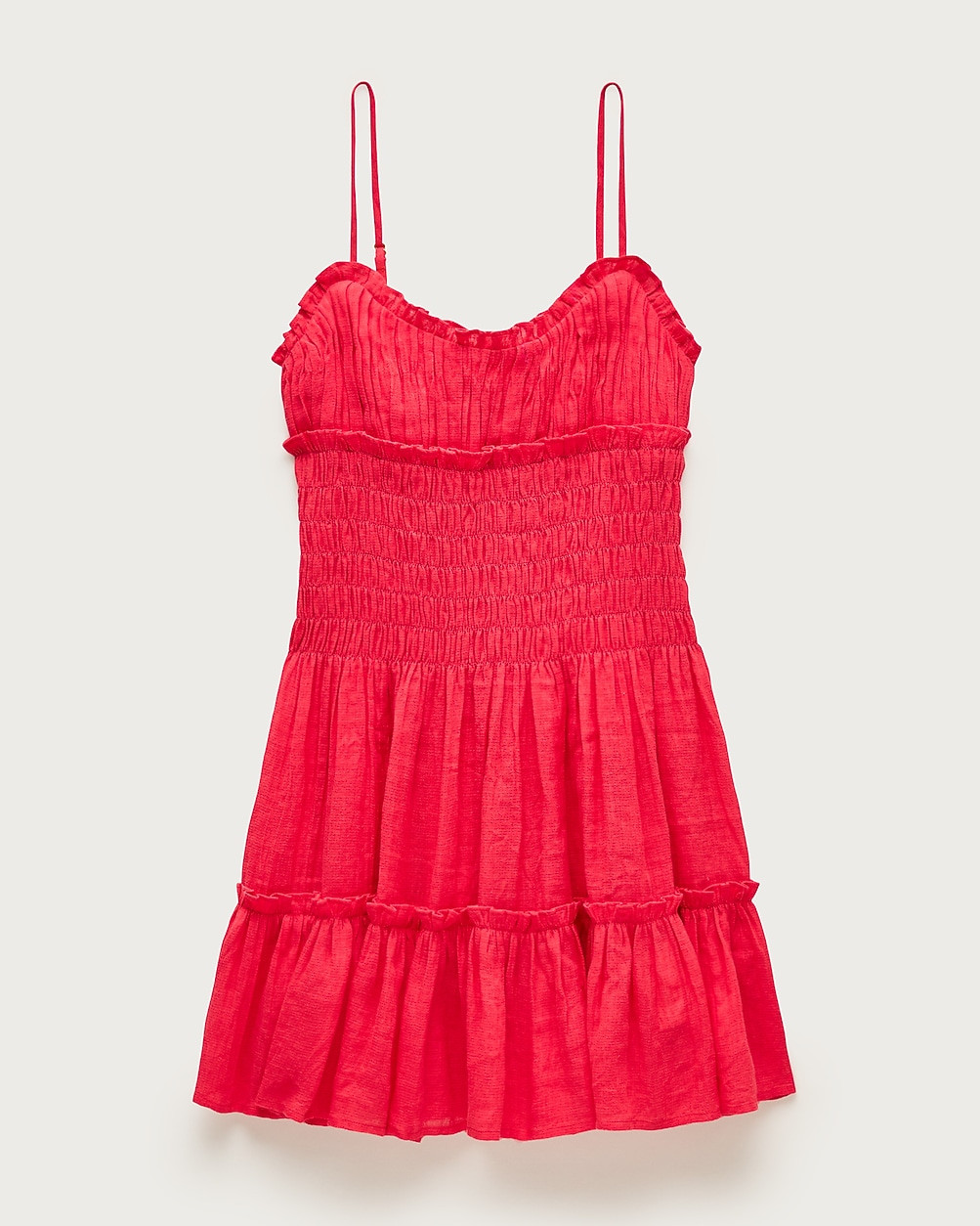 Smocked mini dress in Hampton linen-blend | J. Crew US