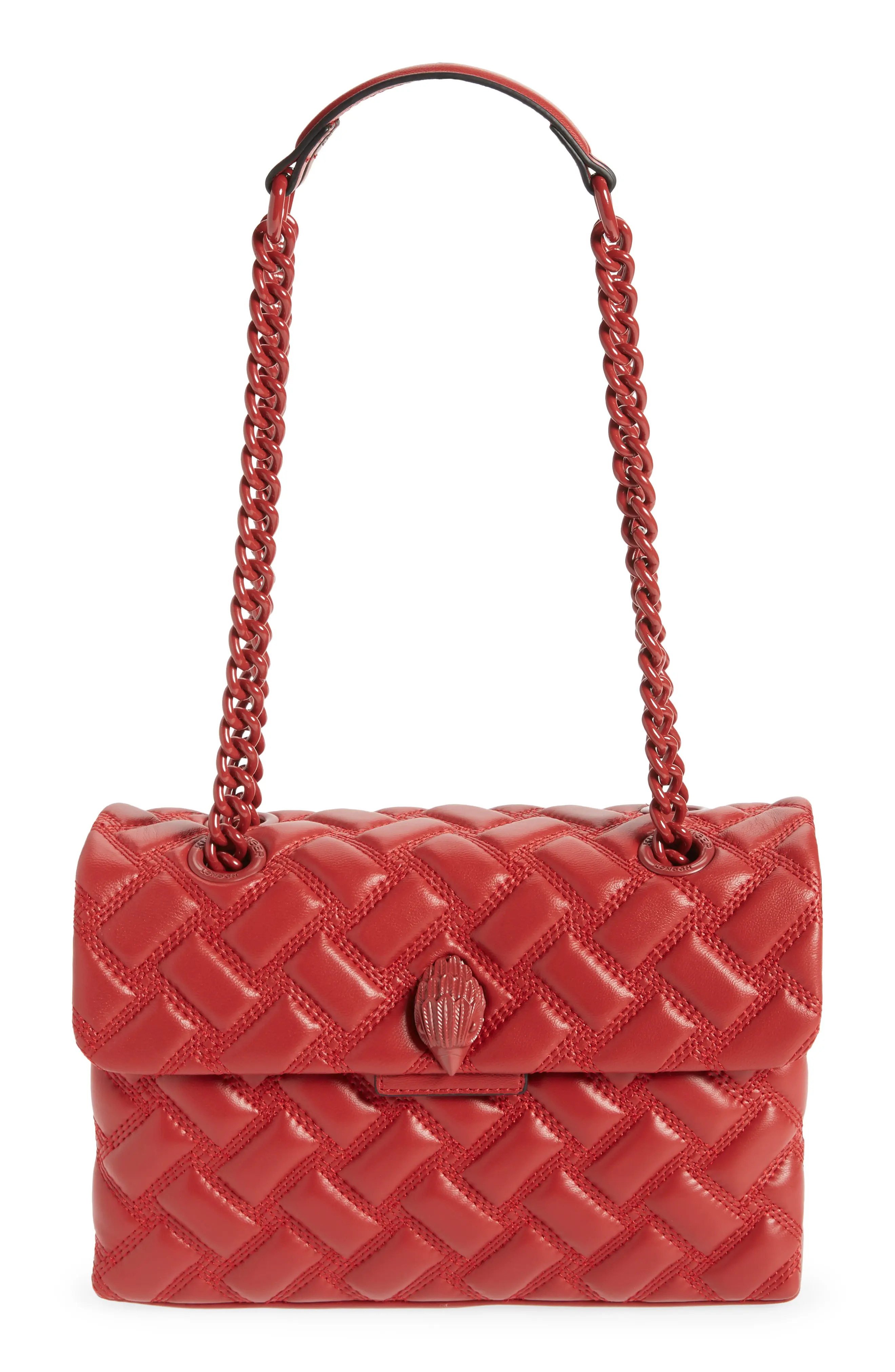 Kurt Geiger London Kensington Drench Leather Shoulder Bag - Red | Nordstrom