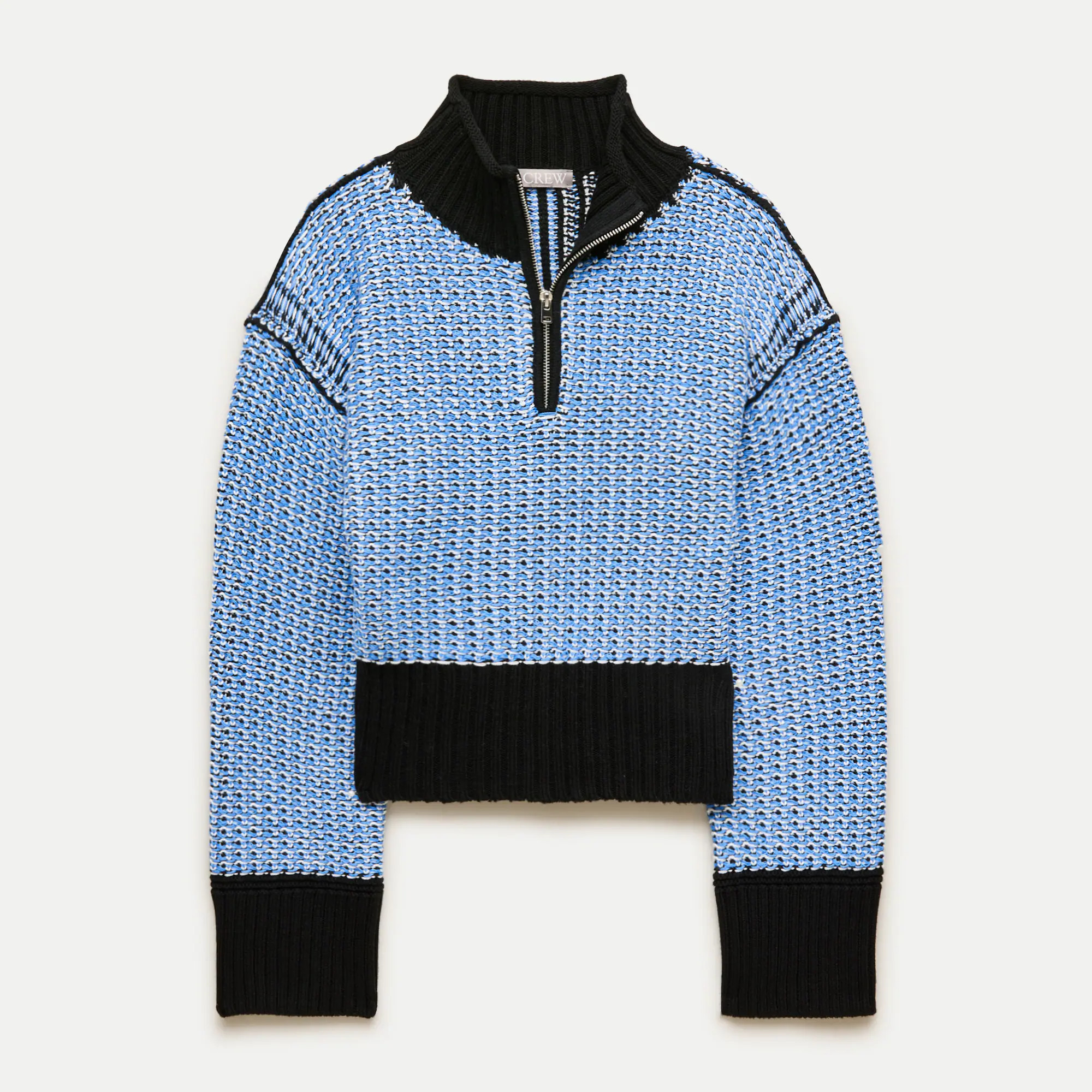 Tiny Rollneck™ in colorblock tweed stitch | J. Crew US