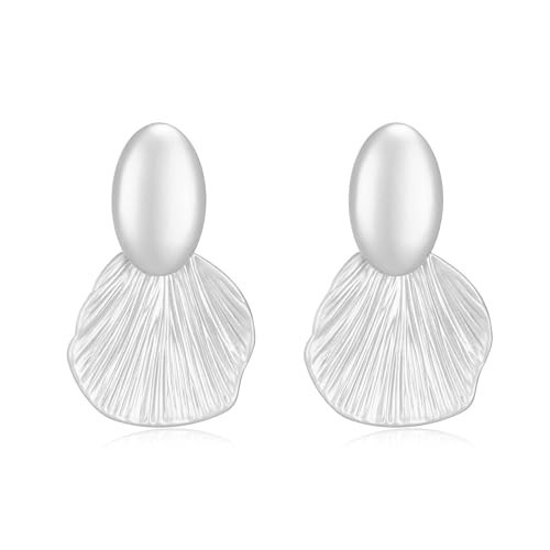 FILMOON Matte Silver Plated Earrings Dangle Earring for Women Formal Statement Jewelry | Amazon (US)