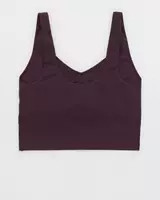 OFFLINE By Aerie Real Me Low Key Longline Sports Bra | American Eagle Outfitters (US & CA)