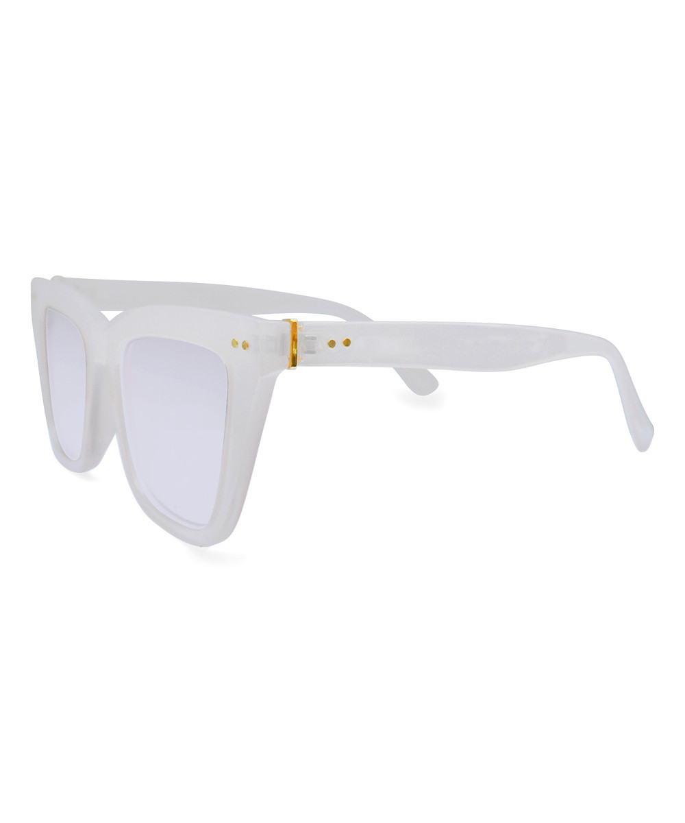 fantas-eyes Women's Sunglasses ND - White Lulu Cat-Eye Sunglasses | Zulily
