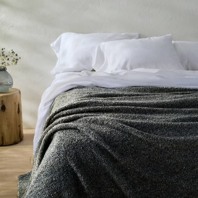 King Boucle Blanket Blue/Gray Blend - Casaluna