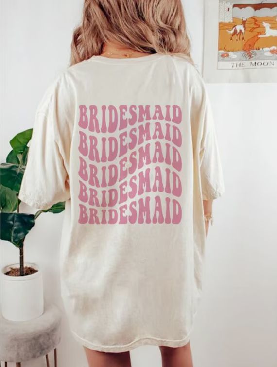 Retro Bridesmaid Shirt Bridal Party Shirt Groovy - Etsy | Etsy (US)