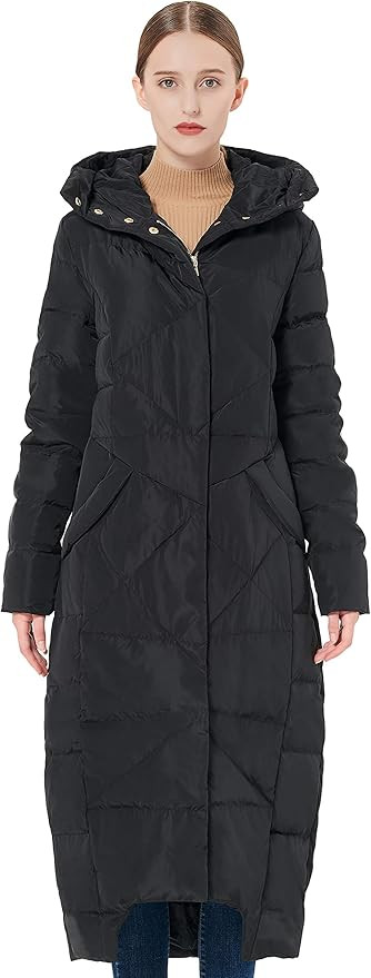 Orolay Women's Puffer Down Coat Winter Maxi Jacket with Hood | Amazon (US)