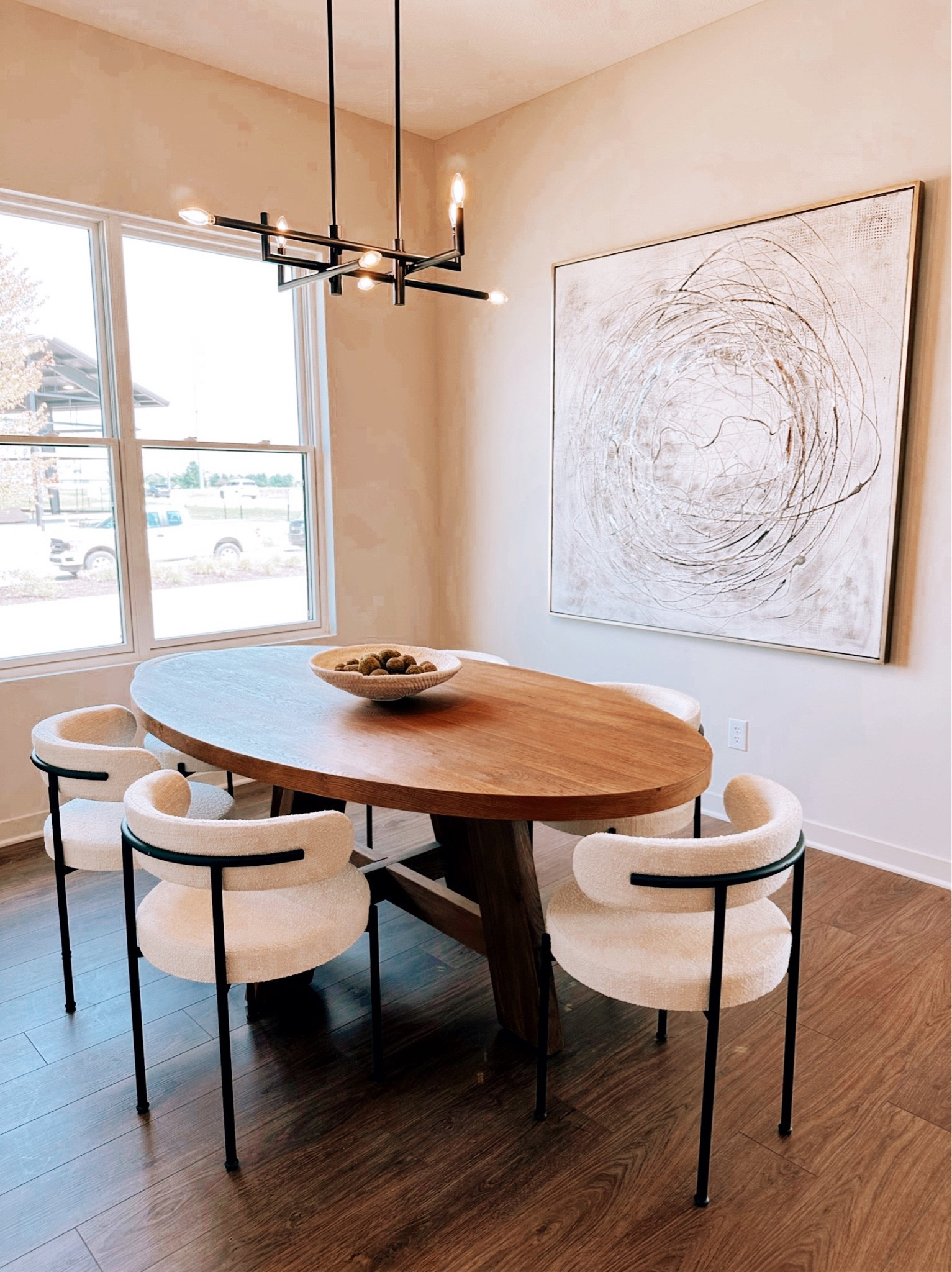 Creating a dining space where sleek steel meets timeless luxury. Elevate your dining experience with this modern Italian-made chair, enveloped in textural ivory bouclé for a touch of opulence. Paired harmoniously with the sturdy, walnut-finished dining table – a true classic with a mid-century twist. From cozy dinners to grand celebrations, this dining combination effortlessly adapts, adding a touch of class to every occasion. 

#LTKfamily #LTKhome #LTKFind