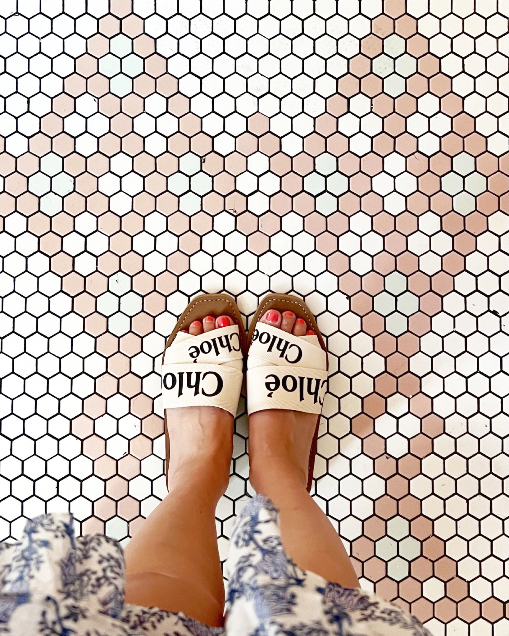 Chloe Woody Sandals, wearing a 37 (usually 6.5 or 7 in most shoes)