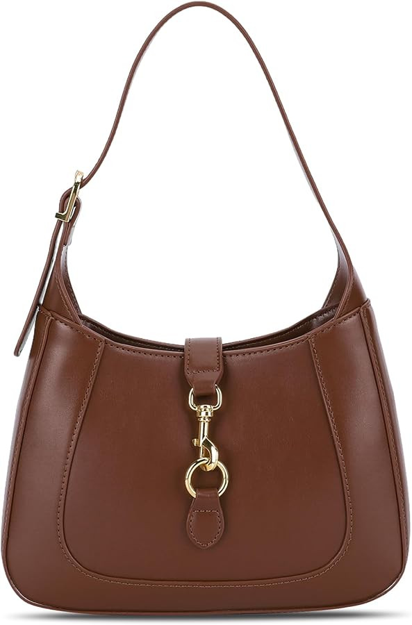 Shoulder Bag for Women Small Shoulder Purses Adjustable Strap Vegan Leather Cute Trendy Hobo Hand... | Amazon (US)