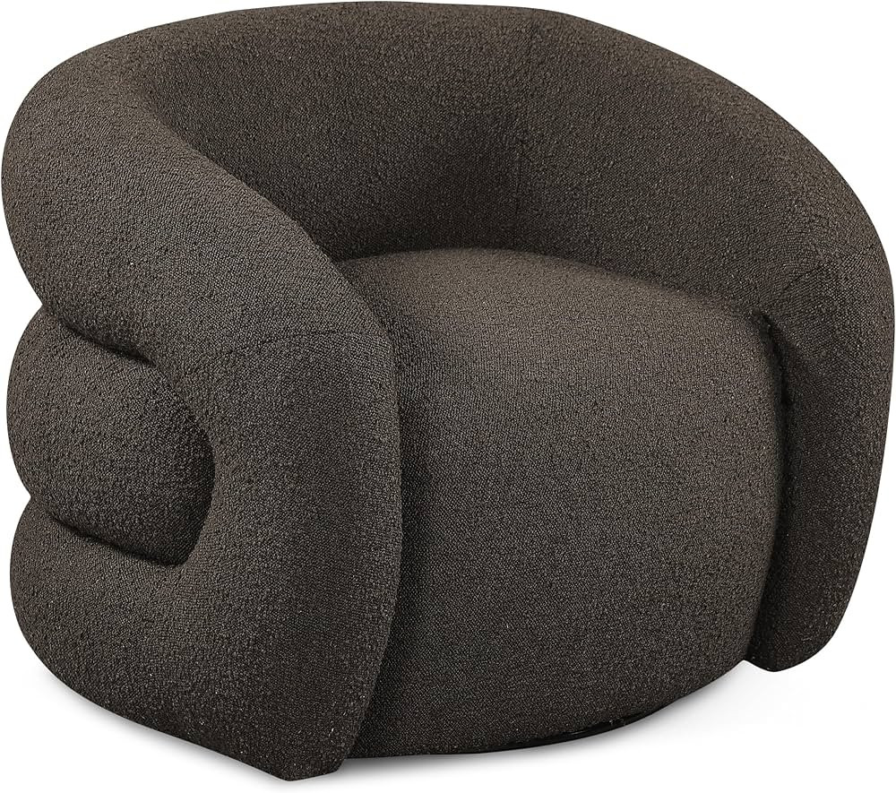 Meridian Furniture 473Brown Roxbury Collection Modern | Contemporary Upholstered Swivel Accent Ch... | Amazon (US)
