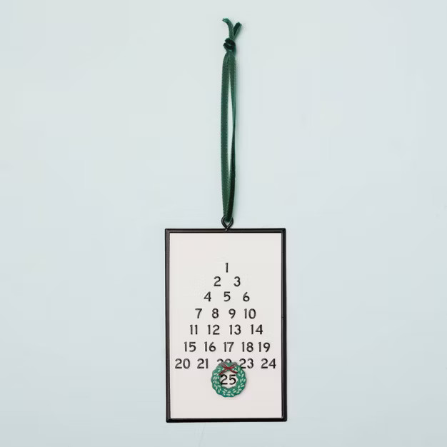Mini Advent Calendar Christmas Tree Ornament White/Black - Hearth & Hand™ with Magnolia | Target