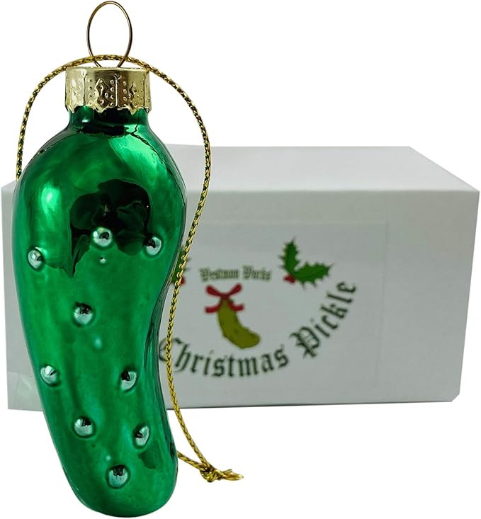Christmas Pickle Ornament German Tradition Blown Glass Tree Decoration Gift Boxed | Amazon (US)