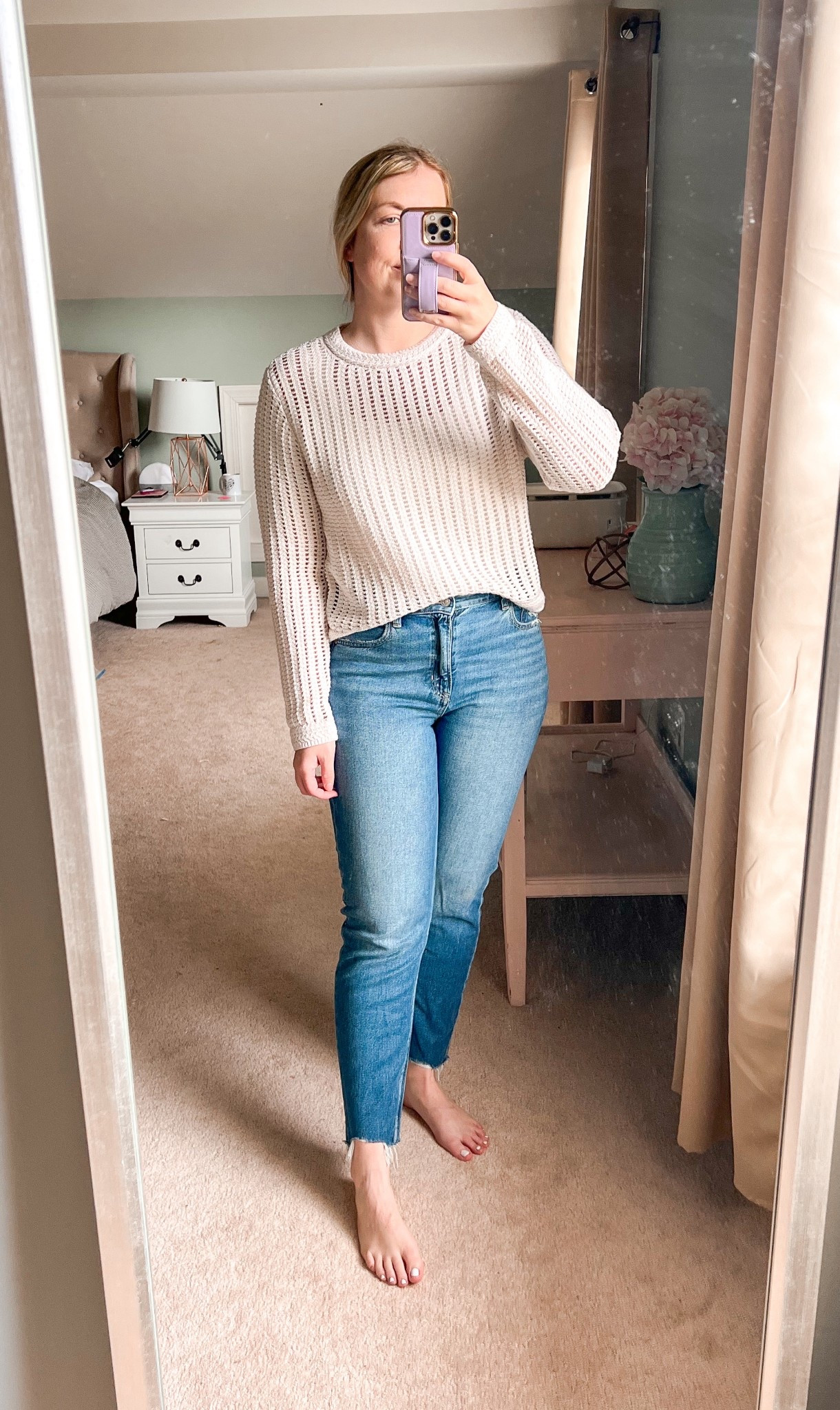 Perfect spring transition outfit- this sweater is 30% off right now at Target! I'm definitely bringing it to the beach for spring break and pairing it with some shorts! Wearing a size mediumm

#LTKootd #LTKSaleAlert #LTKMidsize
