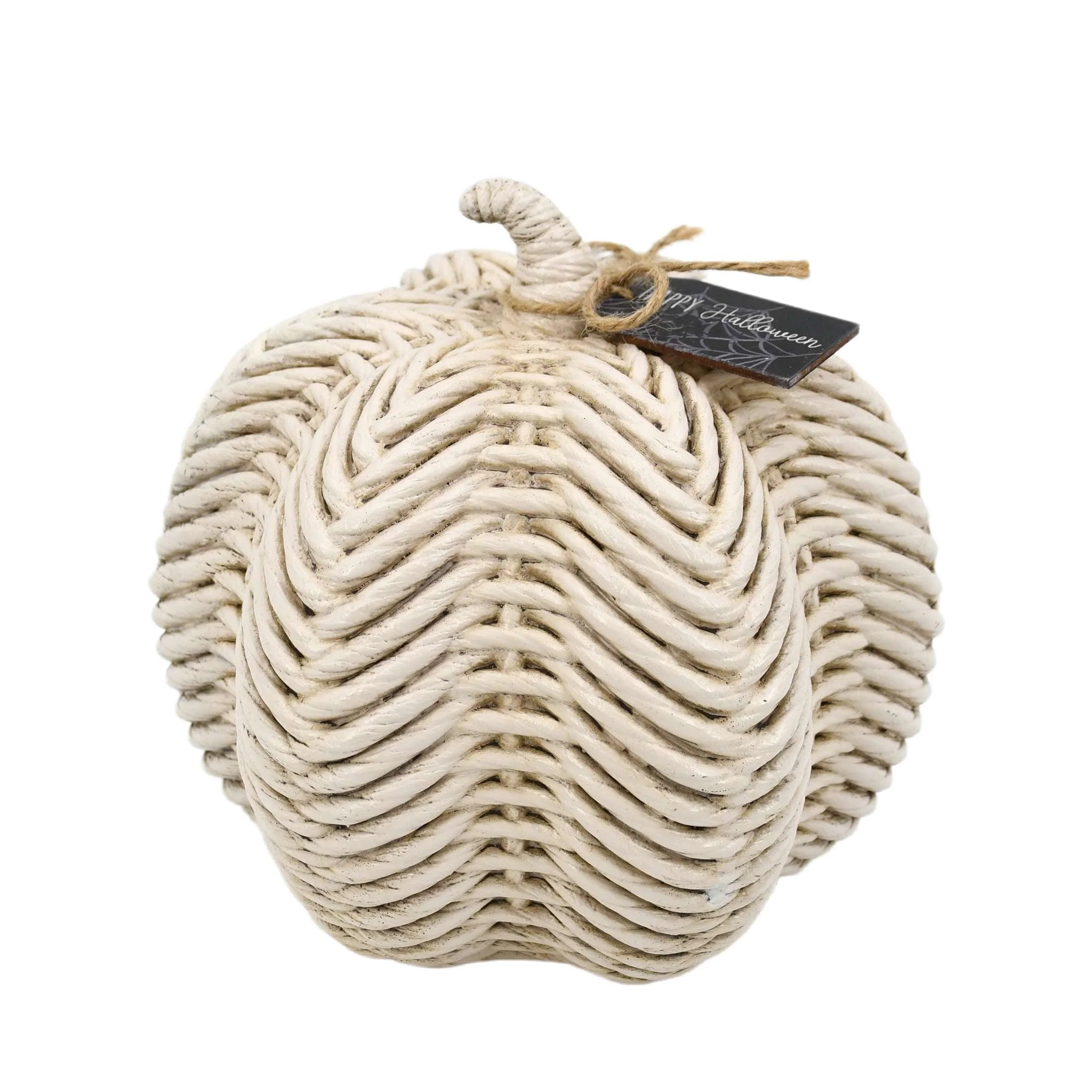 Woven Pumpkin Decoration, White, 7", Halloween by Way To Celebrate | Walmart (US)