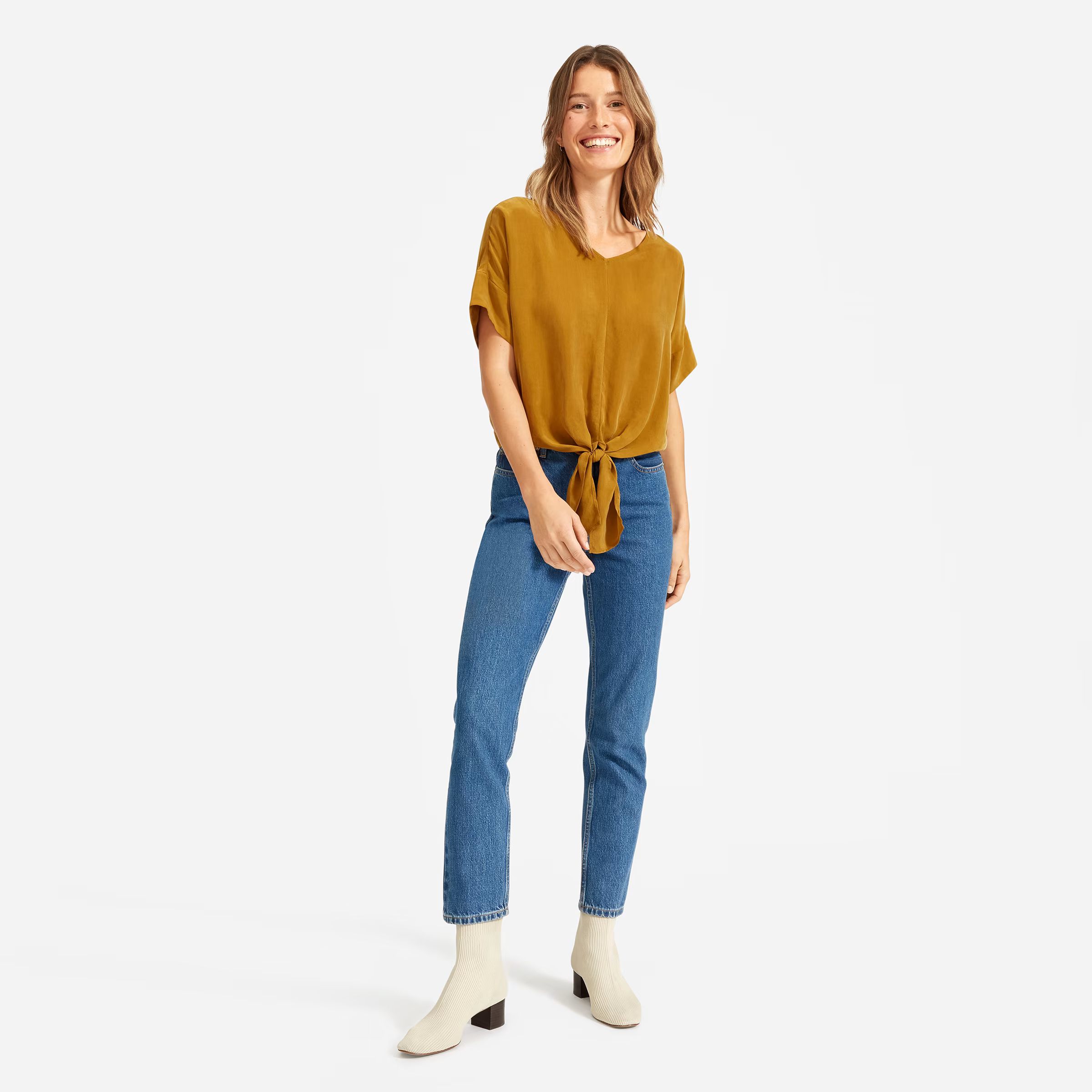 The Cupro Tie-Front Top | Everlane