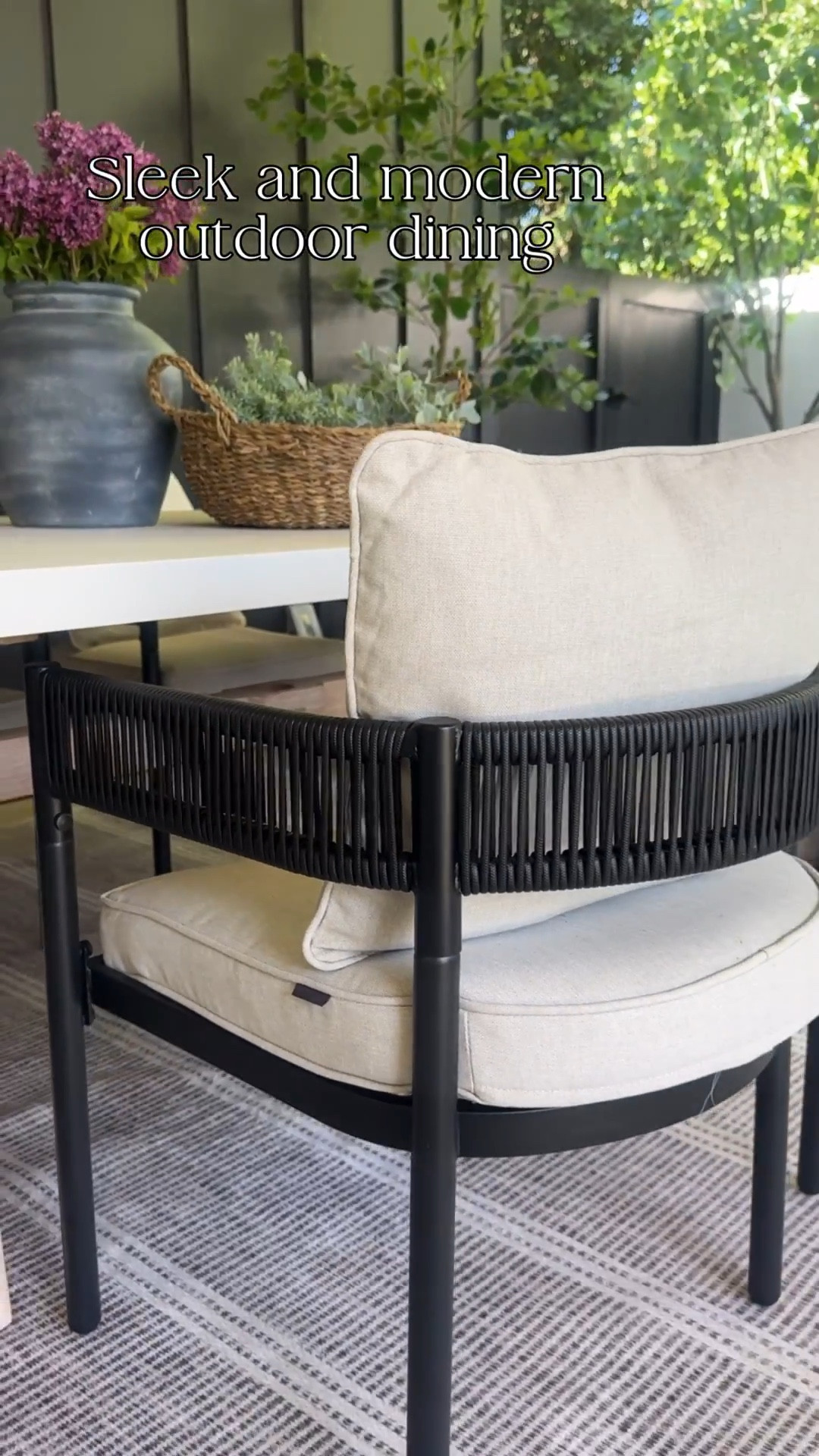 If you’re looking for the perfect outdoor dining set, that is sleek and modern and just books striking! This is it! I love how affordable the seating is. When you get the cushions, make sure you take the inserts out and fluff them and then put them back in, and they’ll be super full. The perfect outdoor entertaining space! 

￼ #WayfairPartner #ad #wishyouwerehere #outdoor #Wayfair @Wayfair 

#LTKOver40 #LTKSeasonal #LTKHome