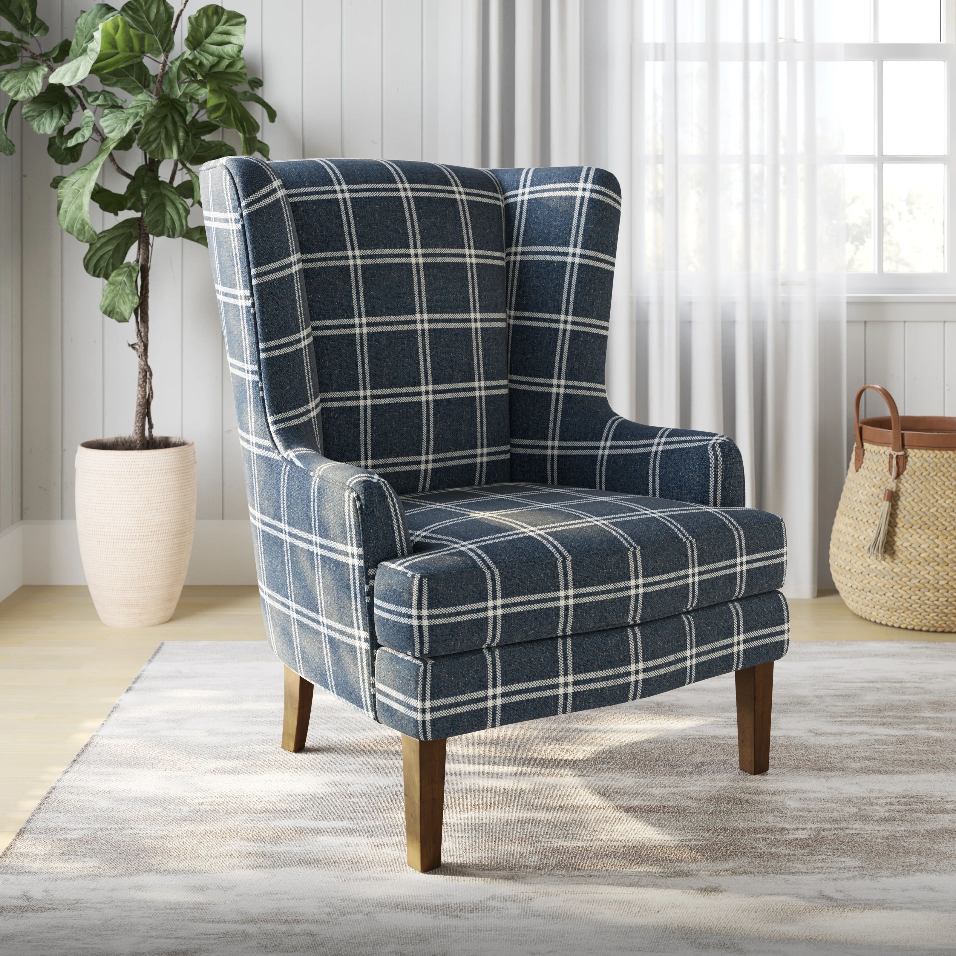 Allene 31" Wide Polyester Wingback Chair | Wayfair Professional