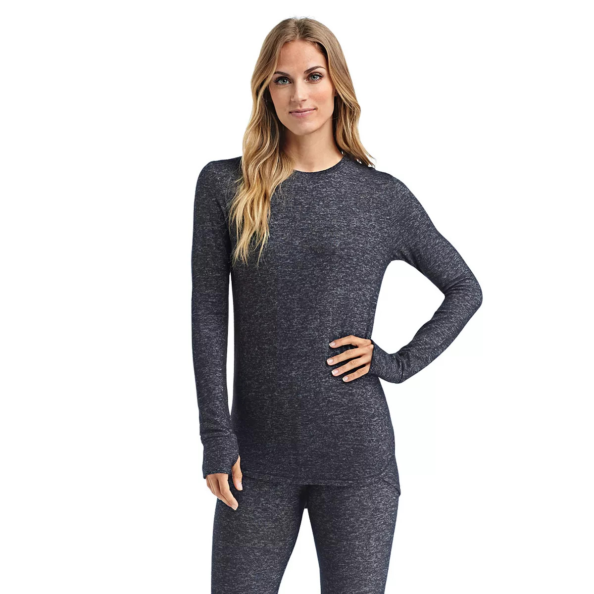 Women's Cuddl Duds® Soft Knit Long Sleeve Crew Top | Kohl's