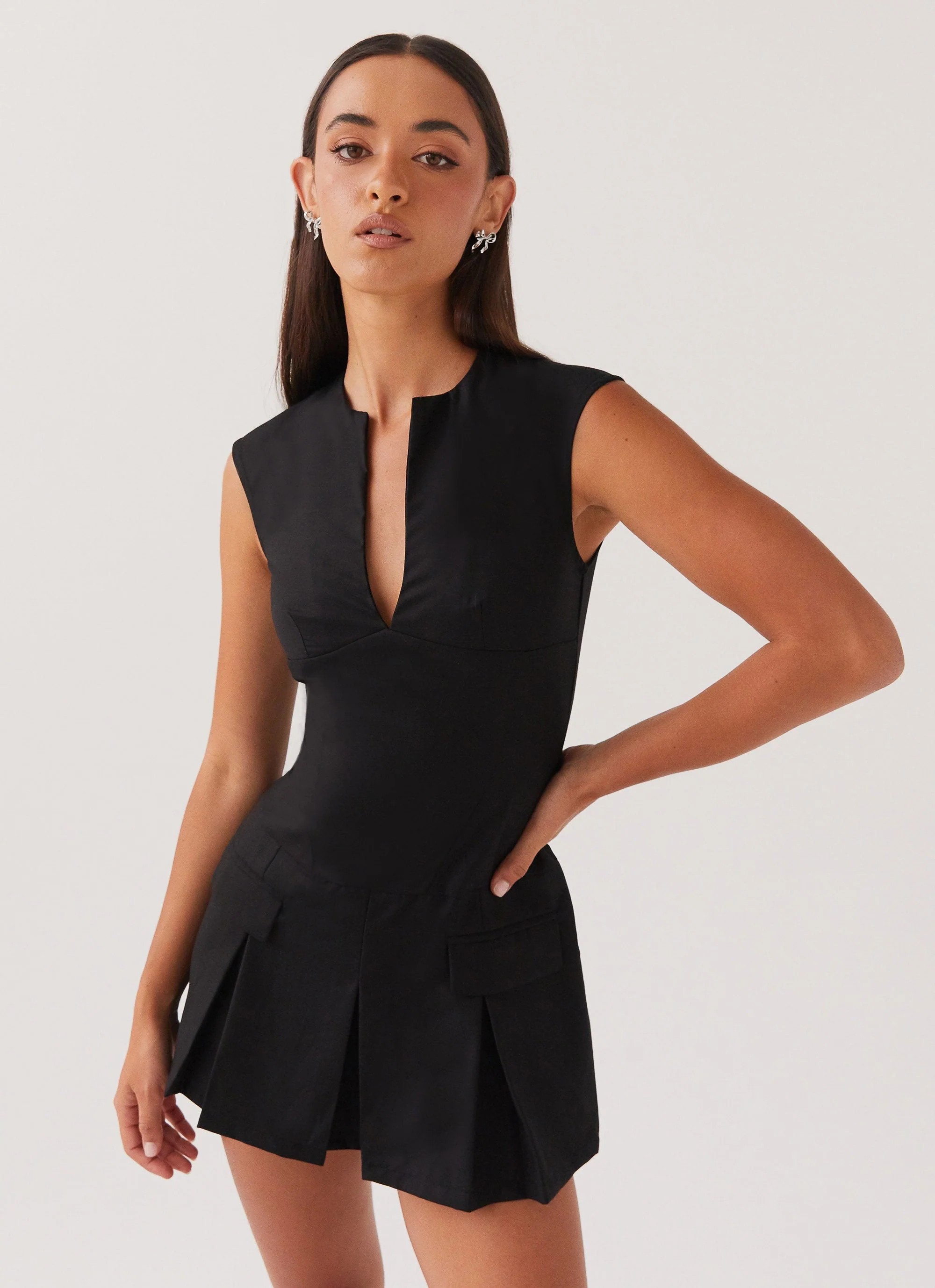 Cassia Mini Dress - Black | Peppermayo (Global)