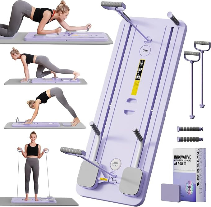 Foldable Ab Machine with Automatic Rebound & Pilates Function for Home Gym - Core & Abdominal Str... | Amazon (CA)