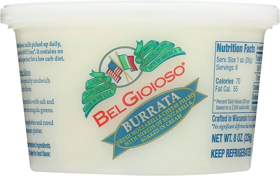 BelGioioso Burrata Cheese, 8 Oz | Amazon (US)