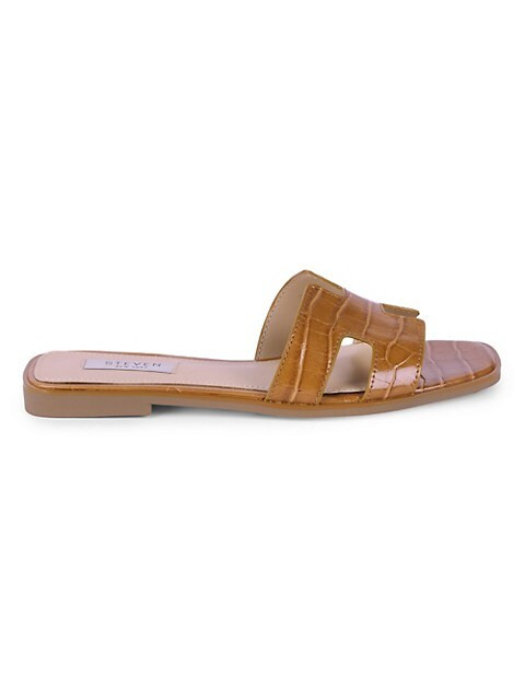 Hunnie Croc-Embossed Slides | Saks Fifth Avenue OFF 5TH
