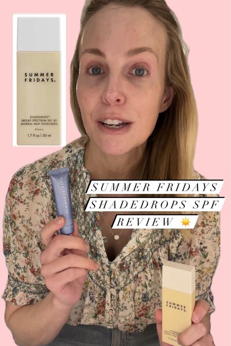 #ad One of my fave sunscreens ever for under makeup- @summerfridays Shadedrops all-mineral SPF available at @sephora! Doesn’t feel/smell sunscreen-y and does not leave a white cast 👍🏻