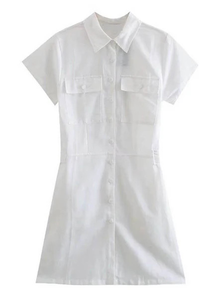 'Sydney' Linen Pocket Shirt Dress (2 Colors) | Goodnight Macaroon