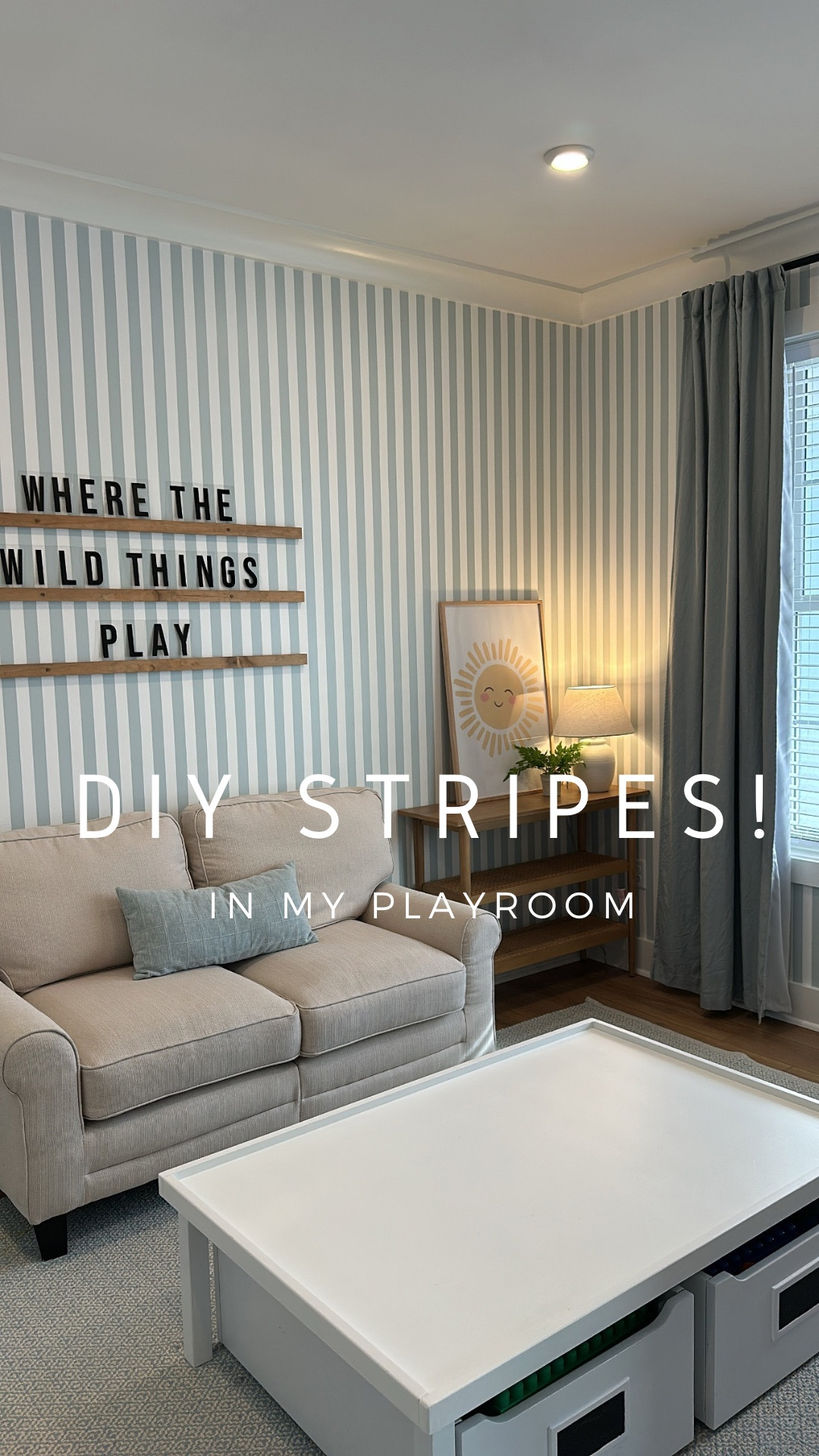 DIY stripes in my playroom! 

#LTKHome #LTKKids #LTKFamily