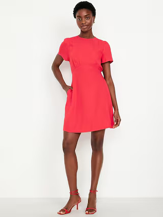 Crepe Mini Dress | Old Navy (US)