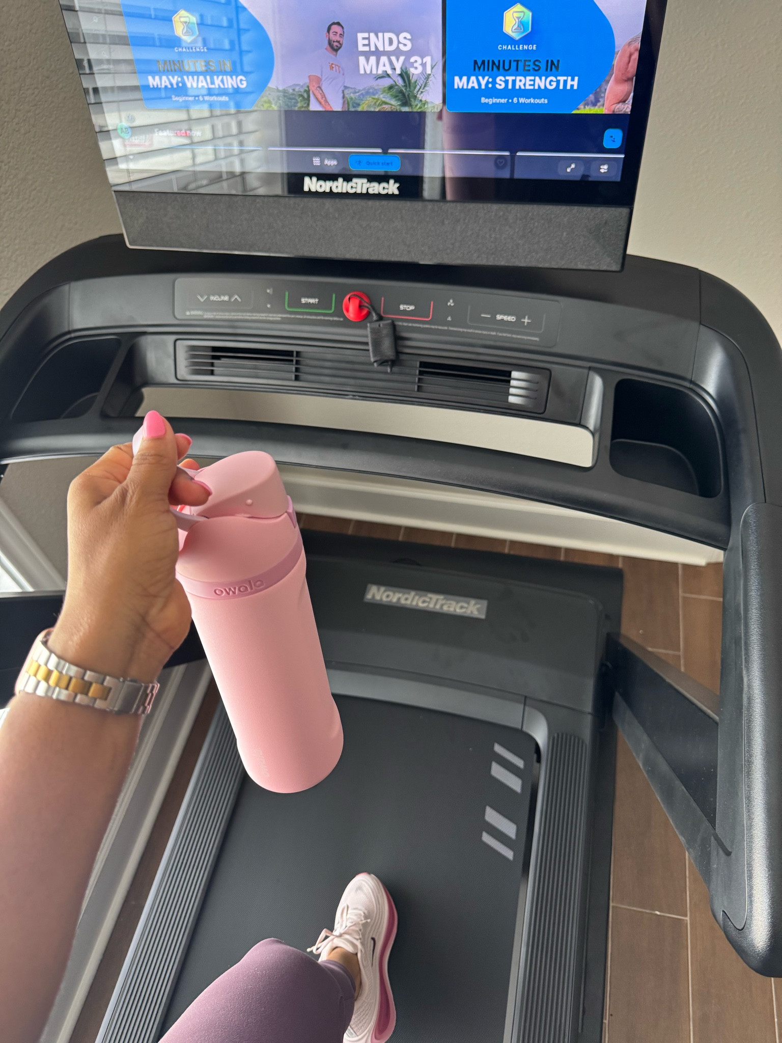 Love my new fitness essential favorites. NordicTrack treadmill, Nike Vomero plus shoes and Owala water bottle used daily 💗🤌🏾  

#LTKfitnessgoals #LTKActive