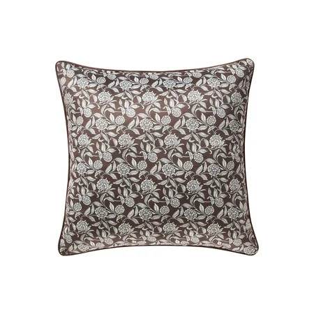 My Texas House Brown Floral Velvet Decorative Pillow, 20 in x 20 in | Walmart (US)