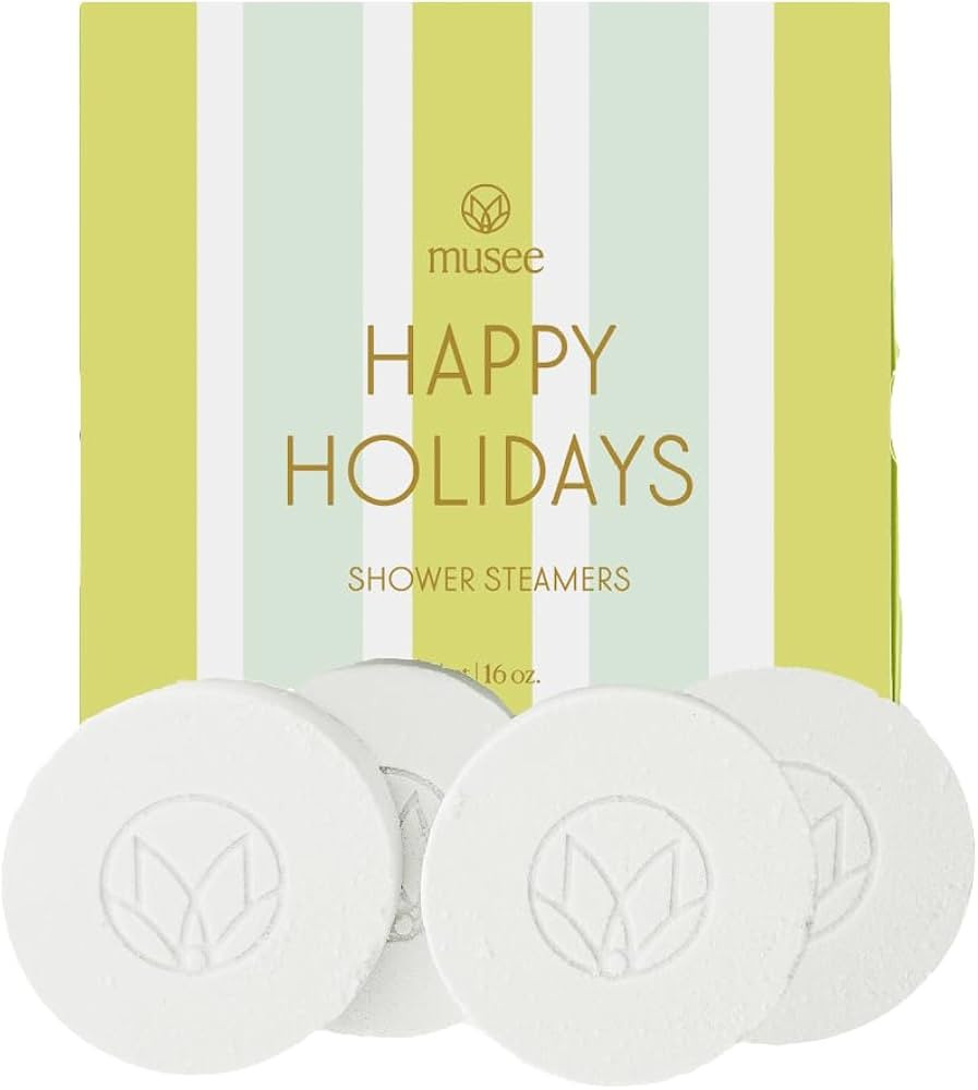 Musee | Happy Holidays Four Shower Steamers | Handmade in USA | Cruelty-Free & Paraben-Free | Veg... | Amazon (US)