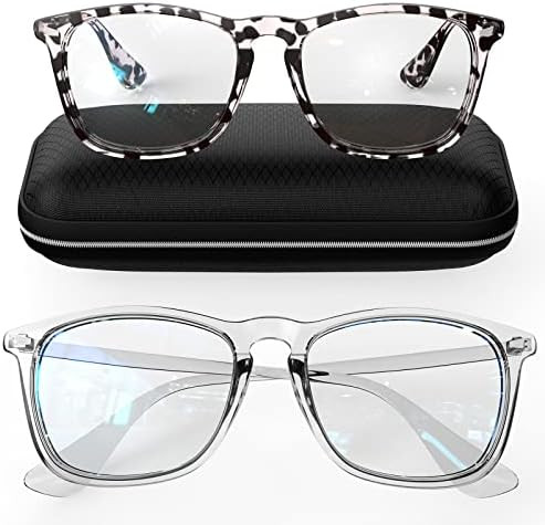 2 Pack Anti Blue Ray Computer Screen Glasses, Computer Reading/Gaming/TV/Phones Glasses for Women... | Amazon (US)